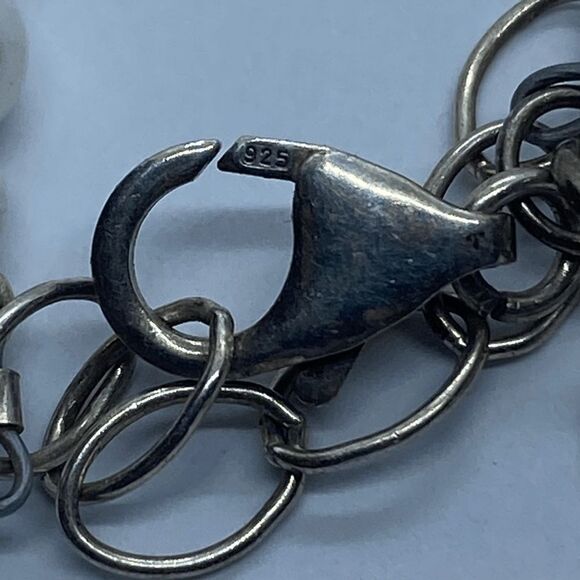 Elegant 18" SGW Designs 925 Sterling Silver, Faux Pearl & Glass Bead Necklace - Picture 5 of 8